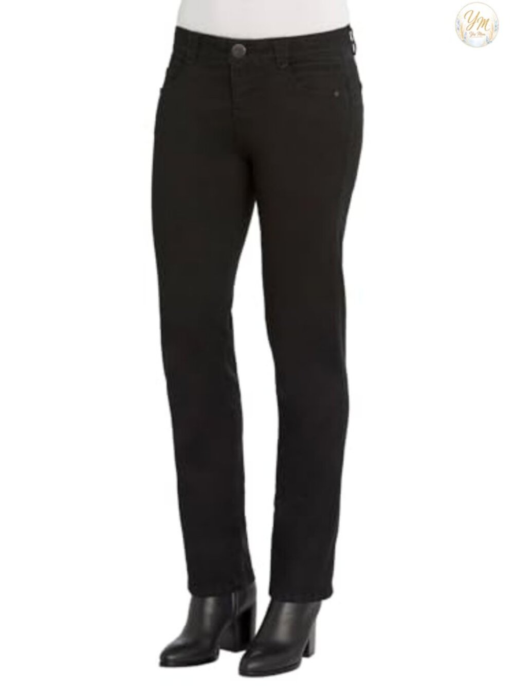 Democracy Ab Solution Straight Leg Jeans Mid Rise Super Stretch Denim